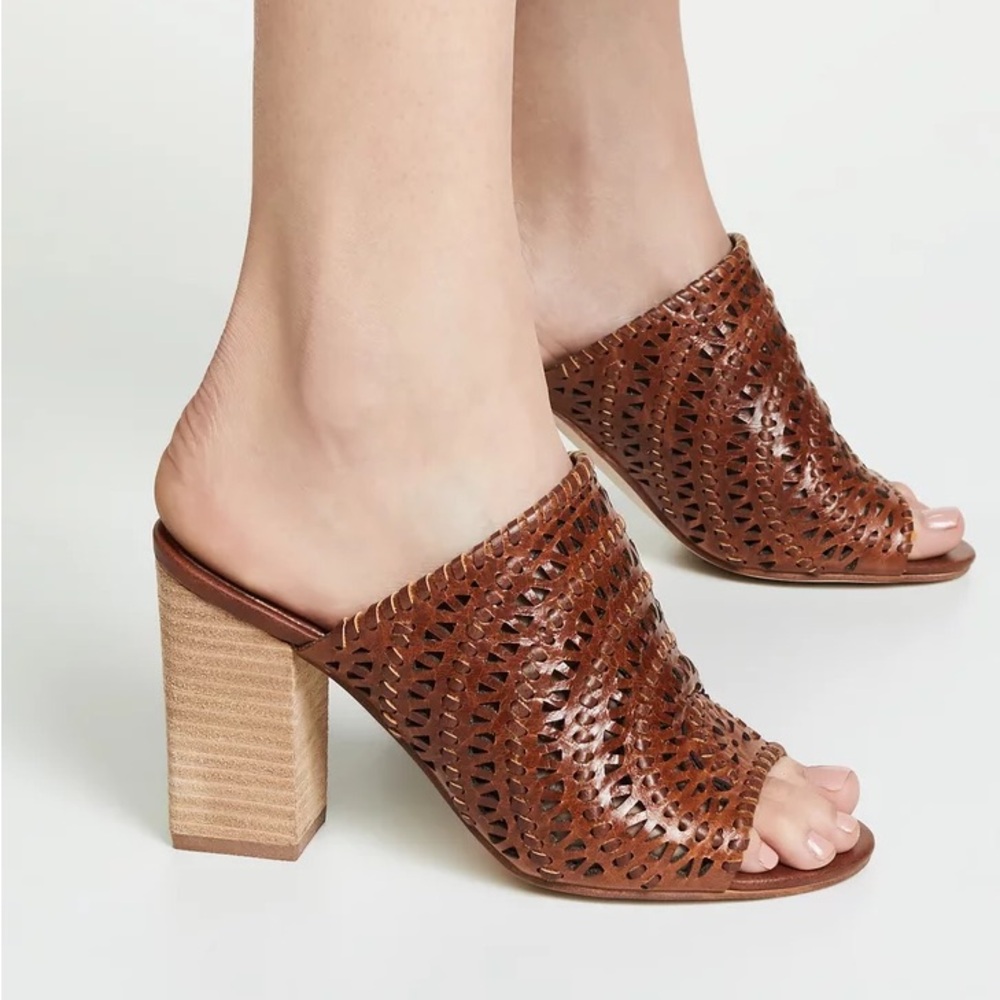 Jeffrey Campbell / Kelowna Woven Block Heel Mules